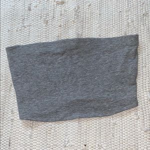 Gray Bandeau Top